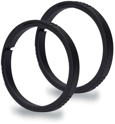 TIKIDESIGN Titan Schlüsselringe,30mm Schlüsselring mit Seitlich Drückender Design,Titan Flachen Schlüsselanhänger Ringe,Titan Spaltringe für Auto Haus Schlüssel Zubehör (2L schwarz)