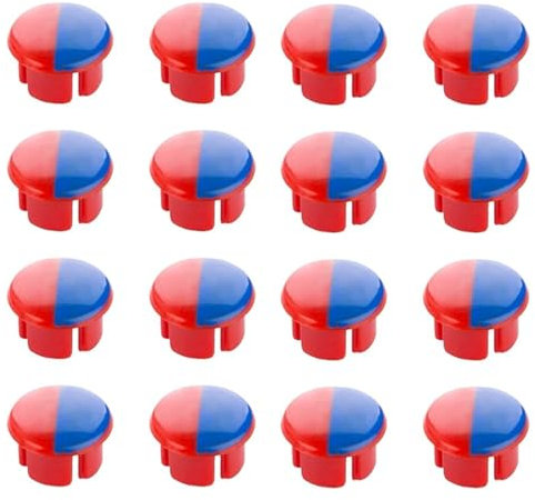 FZGLHQQ Hot and Cold Indicator for Faucets, 16 Pcs Universal Faucets Replacement Buttons Hot and Cold Signs Buttons for Kitchen Bathroom Sinks Faucets