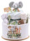 Trend Mama® Windeltorte | Elefant |mit Musselintuch, Holzrassel Elefant, Breilöffel,Spucktuch,Babysocken | Babygeschenk Geburt (Grau/Uni)