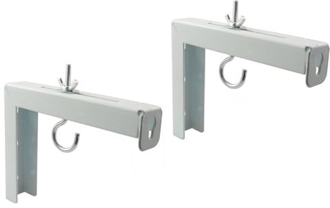 RLECS Projector Screen Wall Mount L-Shaped Brackets, Wall Hanging Bracket for Home Projector and Movie Screens, Adjustable Mounting Hooks for Projection Screen