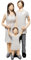 Family of 3 Decor Figurines, Resin Sculpture, Memorial Gift, Suitable for Home Decor