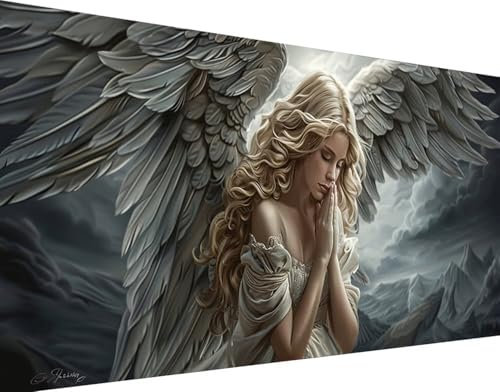Zhyolei Diamond Painting Bilder Kinder, Flügel Diamond Painting Erwachsene Groß XXL 30x60cm, DIY 5D Diamant Painting Stickerei Kreuzstich Basteln Set, Wandzimmer Deko Schlafzimmer 1-P