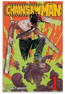 AERUIKJS Chainsaw ManCartoon Character Poster Landscape Painting Abstract Art Canvas Decoration Retro Oil Painting Wall Art Decoration16x24inch(40x60cm) Unframe-style-38