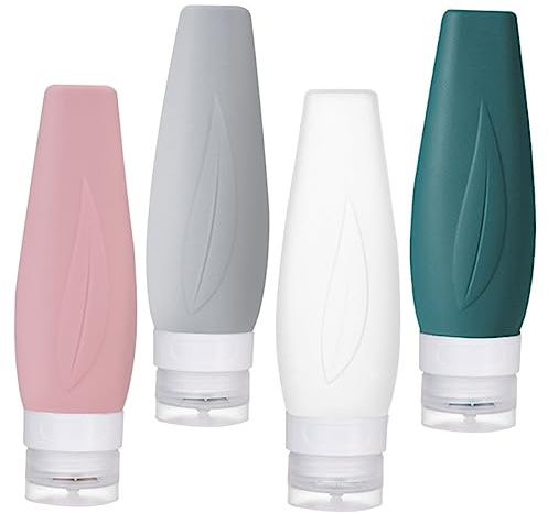 OHPHCALL Silikon Reiseflaschen Auslaufsicher Nachfüllbar Reisebehälter Mit Quetschfunktion Bpa-frei Für Shampoo Lotion Cremes Für Handgepäck Camping Urlaub