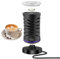 Milk Frother Electric, 600ml Large Capacity Hot Chocolate Maker and Milk Warmer, Automatic Frothing, for Hot Chocolate Cappuccino Latte, Black