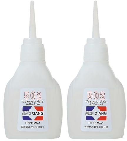 2PCS 502 Glue, 30g Instant Adhesive Waterproof Quick Drying 502 Super Glue for Metal, Glass, Plastic, Leather Repairing Super Strongest for Metal to Plastic Wood