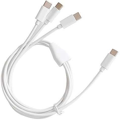 Ddujbtp Cable de carga múltiple USB C 3 en 1, adaptador de cable de carga con cable conector tipo C para teléfono