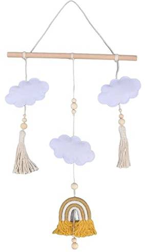 Yueyashux Cartoon Wolke Baby Bett Rassel rotierende Glocken für Kinderbett