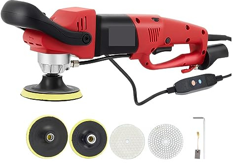 Wet Polisher, Electric Wet Stone Polisher Grinder Sander Buffing Machine Variable Speed Water Mill for Marble Granite Finish Polishing(1200W)