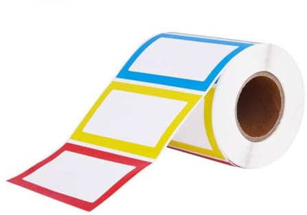 WEKADRIN 2 rollos Etiquetas Adhesivas Coloridas para Nombres Unidades Autoadhesivas y Removibles para Escuela Oficina y Hogar Compatibles con Múltiples Superficies y Fáciles de Escribir