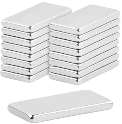 Culinavog 16 Stück 20x10x2mm Magnete Stark, Magnet Kleine Rechteckig Neodym, Magnet Extra Stark Flach Rechteckig, Dünn Metallplatte für Magnete für Kühlschrank Magnettafel Whiteboard Magneten
