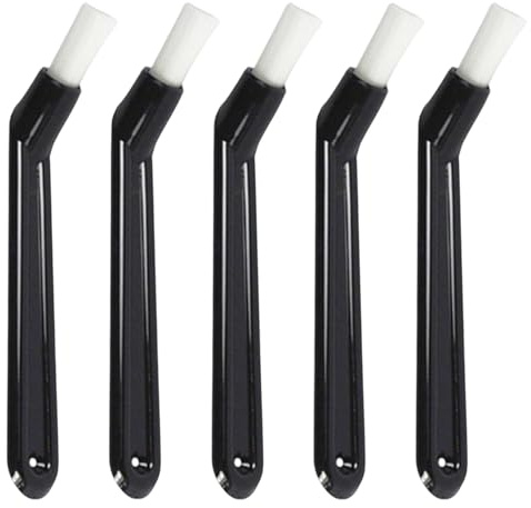 SYEYCW 5 Pcs Coffee Machine Cleaning Brush, Reusable Store Coffee Group Head Clean Brush, Versatile Group Head Cleaning Brushes, Nylon Bristles Angled Handle, for Cleaning Espresso or Grinder Machine