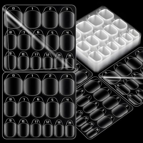 HOTUT 300Pcs (20 Feuilles) Autocollants à Ongle Double Face, Autocollant d'Ongle Adhésif Transparent, Patch Faux Respirante Nail Glue Jelly, pour Manucure de Nail Art