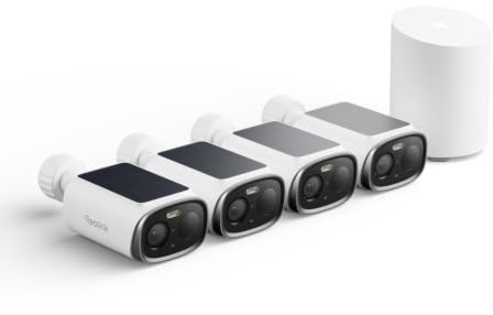 Reolink 3K 5MP Überwachungskamera Aussen Akku Set, KI Bewegungsberichte | Kein Abo Nötig, Erweiterbar bis 1 TB, Wi-Fi 6, Farb-Nachtsicht, IP67 Wetterfest, Argus Solar 4-Kamera-Set mit Hub Mini