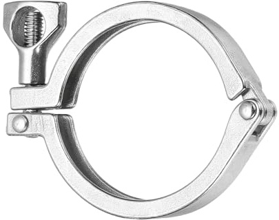 QUARKZMAN 3 (65mm) Einzapfen Schwerlast-Dreiecksschelle Mit Flügelmuttern-Set 316 Edelstahl Hygieneschellen Fitting Überwurf Für Haushalt Oder Industrie