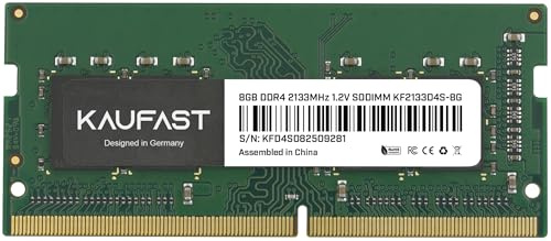 KAUFAST 8GB DDR4 2133MHz SO-DIMM Laptop RAM 1.2V CL15 1Rx8 PC4-17000 260-Pin Notizbuch Arbeitsspeicher Speicher für Laptop KF2133D4S-8G