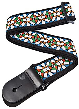 Planet Waves woven guitar strap - Stained Glass
