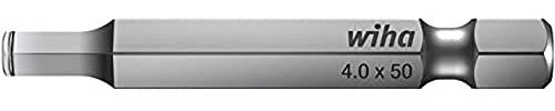 Wiha Bit Professional Sechskant Klemmringfunktion MagicRing® für das Halten von Schrauben ohne Magnet 1/4 (23147) 4,0 mm x 50 mm