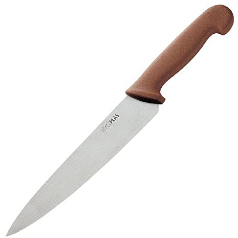 Hygiplas Kochmesser 21,8 cm/8,5 Zoll, Braun, Gewicht: 150 g, Braun für Gemüse, C842