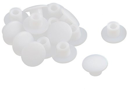 sourcing map 16 Stk Möbel Schrauben Abdeckungen Abdeckkappe Haus Kunststoff Rund Kabel Stecker Loch Abdeckungen