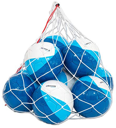 Betzold Sport - Fußball Set, 10 Fußbälle, Größe 5, inkl. Ballnetz, von Hand genäht, Umfang 68-70 cm, Gewicht 410-450 g