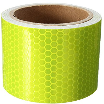 GOZAR 10Ft Fluorescente Amarillo Reflectante Seguridad Advertencia Evidencia Cinta Adhesiva De Película