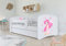 Bjird Kinderbett Jugendbett 70x140 80x160 80x180 Weiß mit Rausfallschutz Schublade und Lattenrost Kinderbetten für Mädchen und Junge - Fee mit Schmetterlingen 160 cm