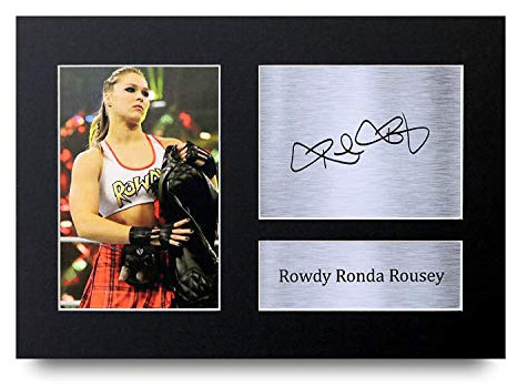 HWC Trading Ronda Rousey A4 Ungerahmt Signiert Gedruckt Autogramme Bild Druck-Fotoanzeige Geschenk Für Wwe Wrestling-Fans