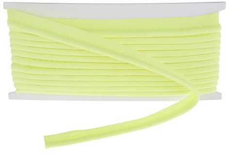 Rico Design Paspelband Schrägband 1.0 cm x 3.0 m Ganzjährig Waschbar 40°C 100% Baumwolle Neon-Gelb