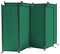 QUICK STAR 2 Stück Paravent 4 Teilig 165 x 220 cm Stoff Raumteiler Trennwand Balkon Sichtschutz Stellwand Faltbar Grün