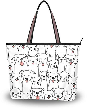 My Daily Damen-Handtasche mit lustigem Hundemotiv, Mehrere (multi), Large