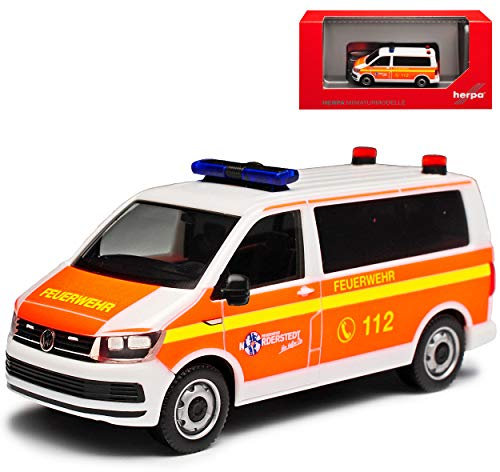 Volkwagen T6 Multivan Personen Transporter Feuerwehr FFW Norderstedt Rot Weiss T5 Ab 2. Facelift 2015 H0 1/87 Herpa Modell Auto