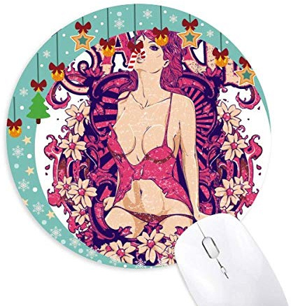 D Cups Titten Brüste Bra Savage Maus Pad Jingling Bell Round Rubber Mat