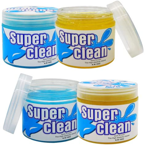 OWLKELA 4 Count Cleaning Gel, Car Vents Cleaning Gel, Keyboard Cleaning Adhesive Universal Dust Remover Cleaner, Magic Cleaning Gum Glue for Computer, Laptop Keyboard