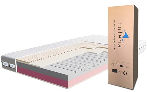TULENA NOX Matratze 160x200 Komfortschaum Medium H2 + H3 Comfort Plus 20 cm Probeschlafen inkl. Wendematratze Antibakterieller Bezug mit Reißverschluss