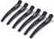 AIMIKE 6pcs Professional Hair Clips for Styling Sectioning, Non Slip No-Trace Duck Billed Hair Clips with Silicone Band, Salon and Home Hair Cutting Clips for Hairdresser, Women, Men - Black 10.9cm