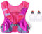 Reflective Hydration Pack Backpack Running Hydration Vest Marathon Runner Rucksack Cycling for Men & Women (Rose - with 2 250 Water Bottles)