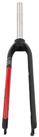 VBESTLIFE Forcella Anteriore Rigida per Bici Universale da 26 Pollici 27,5 Pollici 29 Pollici, Forcella Rigida per Bicicletta Rigida in Lega di Alluminio per Mountain Bike(Nero Rosso)