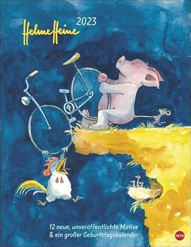 Helme Heine Edition - Kalender 2023 - Heye-Verlag - Wandkalender mit Geburtstagskalender - 34 cm x 44 cm