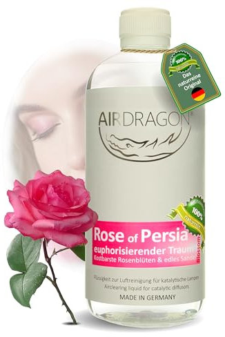 AIRDRAGON ROSE OF PERSIA - katalytischer Raumduft ohne künstliche Duftstoffe - natürlicher Raumduft mit naturreinem ätherischem Duft-Öl für jede katalytische Lampe 1000ml - Made in Germany