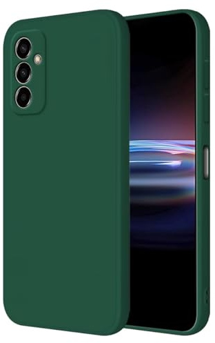 HONLEN Hülle für Samsung Galaxy M13 (4G) Schutzhülle Case, (6.6 Inches) Liquid TPU Silicone Handyhülle mit Fallschutz Silikon Cover Dunkelgrün