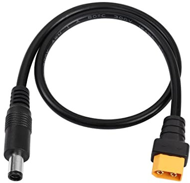 XT60 to DC Adapter Cable YACSEJAO XT60 Male Bullet Connector to DC7.4mm x 5.0mm Male Plug Connector Adapter for Laptop (XT60 Male 30CM)