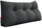 VERCART Keilkissen Bett Großes Rückenkissen Bett Kopfteil Bequemes Lesekissen für Bett und Sofa 2 in 1 Rückenlehne und Kopfkissen Couchkissen Langes XXL Lendenkissen Leinen 100cm Anthrazit