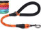 VIVAGLORY Kurze Hundeleine Mit Bequem Gepolstertem Griff, 61cm Ausbildung Leinen für Hunde mit Stark Reflektierenden Fäden& Langlebig Seil Kurze Gehen Für Mittelgroße Und Große Hunde, Orange