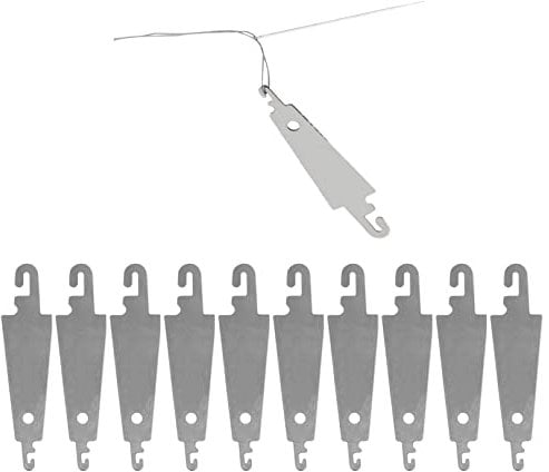 jeufun 10pcs Stainless Steel Hook Needle Threader,Embroidery Cross Stitch Needle Threading Tools,Hand Machine Sewing DIY Tool,Needle Threaders for Large Eye Needles DIY Sewing Supplies Accessory