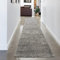 CARPETIA Langer Läufer Designer-Teppich modern orientalischer Stil • pflegeleicht • glänzend Silbergrau, 80 x 300 cm