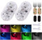 URAQT Auto LED Innenbeleuchtung, 2 Stück RGB 7 Farben und 3 Anpassungsmodus USB Wiederaufladbare Dimmbar Mobilen LED Touch Licht Universal für RV Camping Auto LKW Wohnwagen Wohnmobil Boot 6 LED