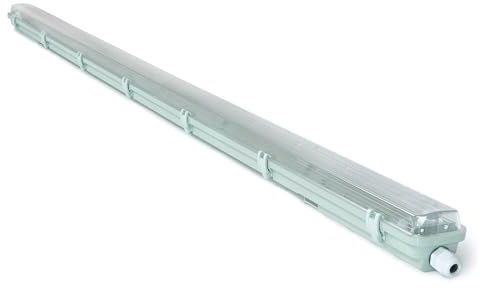 KOLORENO LED-Feuchtraumleuchte T8 1x150 cm – Grau – für einseitig betriebene LED-Röhre – staub- und feuchtigkeitsgeschützt – IP65 – Industriebeleuchtung für Garage, Lager, Werkstatt, Keller