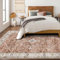 Deerly Große Teppiche für Esszimmer, maschinenwaschbar, Boho, 13,7 x 20,3 cm, Teppich für Wohnzimmer, rutschfest, familien- und haustierfreundlich, bedruckt, Bodenteppich (Grenzziegelrot, 1,5 x 2,4 m)