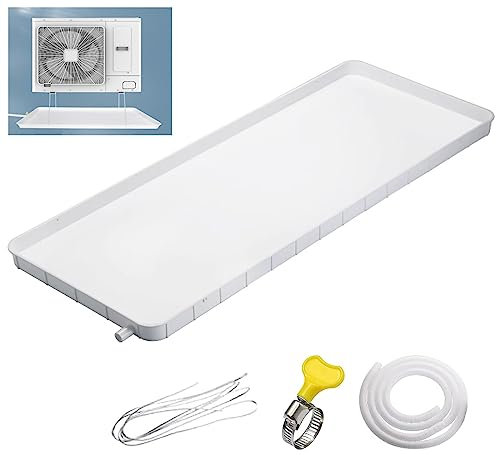 Kondensatablaufwanne aus Kunststoff, Abtropfwanne für Klimaanlagen mit Ablaufschlauch, Universelles Abflussset für Fenster-Klimaanlagen, Perfekt für Split-Klimaanlagen-Wärmepumpensysteme im Innen- und